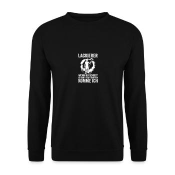 Car Painter Vehicle Painter Painter - Unisex Sweatshirt - black - Front - Alina (178cm) & Michal (187cm)
