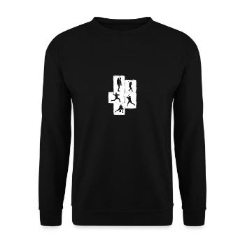 Joueur de baseball Baseball - Sweat-shirt Unisexe - noir - Devant - Alina (178cm) & Michal (187cm)