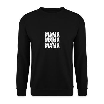 Basketballspieler Mama Mutter Basketball - Unisex Pullover - Schwarz - Vorne - Alina (178cm) & Michal (187cm)