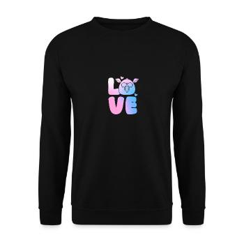 Pig - Unisex Sweatshirt - black - Front - Alina (178cm) & Michal (187cm)