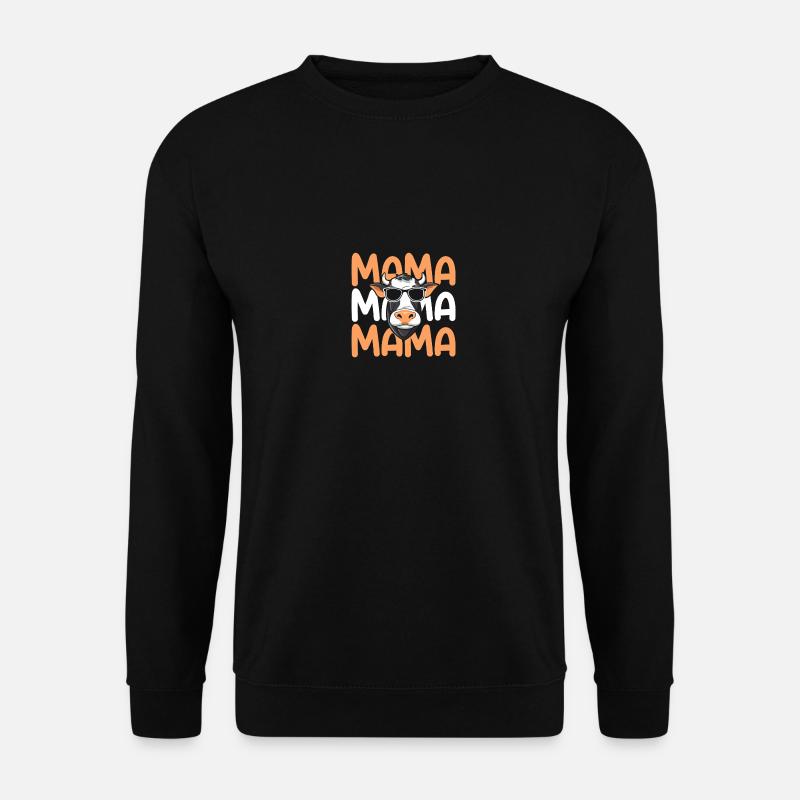 cow mom mother cows - Unisex Sweatshirt - black