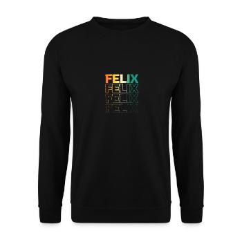 Felix - Unisex Sweatshirt - black - Front - Alina (178cm) & Michal (187cm)