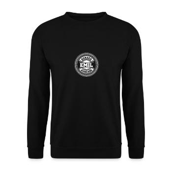 Emil - Unisex Pullover - Schwarz - Vorne - Alina (178cm) & Michal (187cm)
