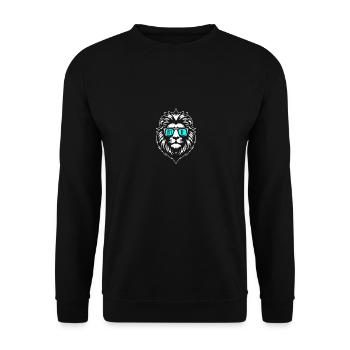 Löwe Emil - Unisex Pullover - Schwarz - Vorne - Alina (178cm) & Michal (187cm)