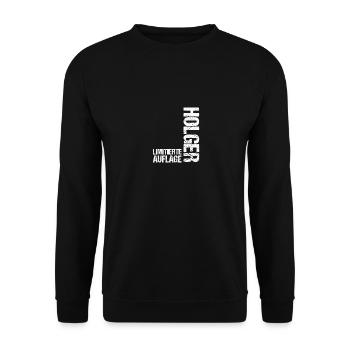 Holger - Sweat-shirt Unisexe - noir - Devant - Alina (178cm) & Michal (187cm)