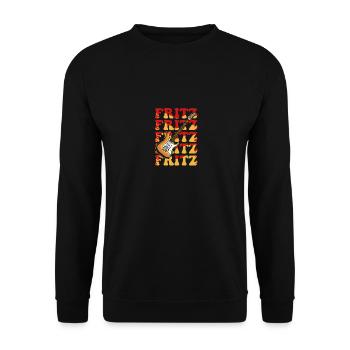Fritz - Unisex Pullover - Schwarz - Vorne - Alina (178cm) & Michal (187cm)