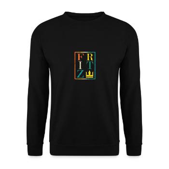 Fritz - Unisex Sweatshirt - black - Front - Alina (178cm) & Michal (187cm)