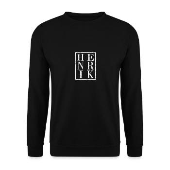Henrik - Unisex Sweatshirt - black - Front - Alina (178cm) & Michal (187cm)