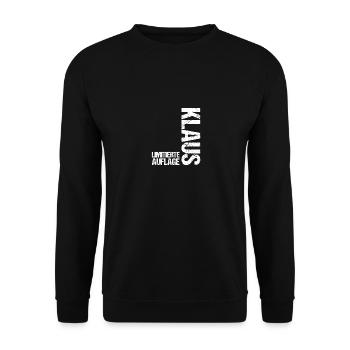 Klaus - Unisex Pullover - Schwarz - Vorne - Alina (178cm) & Michal (187cm)