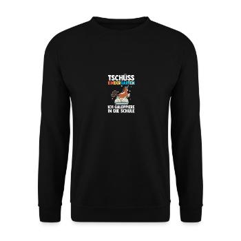 Daycare Graduates School Enrollment Mermaid Schoolchild - Unisex Sweatshirt - black - Front - Alina (178cm) & Michal (187cm)