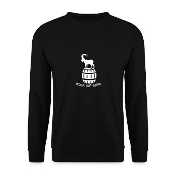 Bock auf Bier Party Alkohol Nüchtern Geschenk - Unisex Pullover - Schwarz - Vorne - Alina (178cm) & Michal (187cm)
