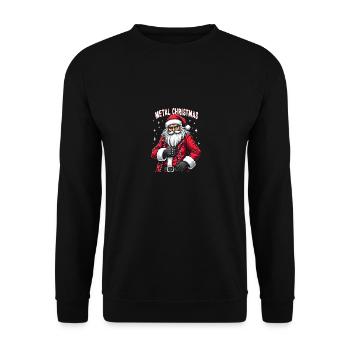 Christmas Metal - Santa's Riff - Unisex Sweatshirt - black - Front - Alina (178cm) & Michal (187cm)