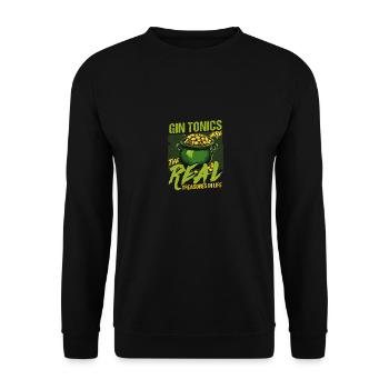 Fête de la Saint-Patrick : les gin tonics sont les vrais trésors - Sweat-shirt Unisexe - noir - Devant - Alina (178cm) & Michal (187cm)