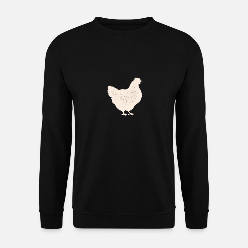 retro chicken - Unisex Sweatshirt - black
