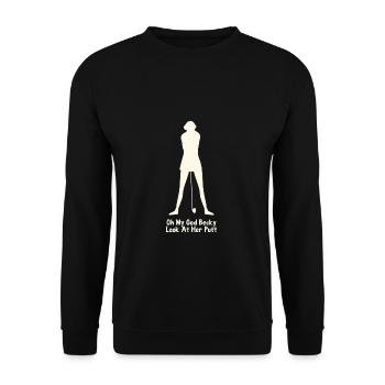 Golflove Golfer Golf Course Putter Golf Club - Unisex Sweatshirt - black - Front - Alina (178cm) & Michal (187cm)