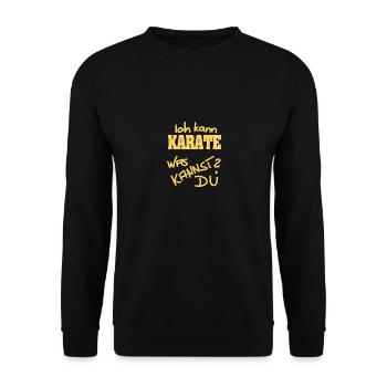 Karate - Unisex Pullover - Schwarz - Vorne - Alina (178cm) & Michal (187cm)