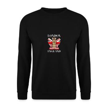 London, England - Unisex Sweatshirt - black - Front - Alina (178cm) & Michal (187cm)