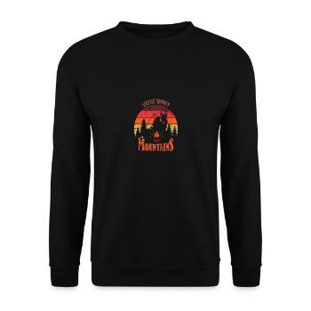 Great Smoky Mountains - Unisex Pullover - Schwarz - Vorne - Alina (178cm) & Michal (187cm)