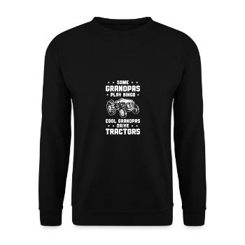 Manche Großväter spielen Bingo Coole Großväter fah - Unisex Pullover - Schwarz - Vorne - Alina (178cm) & Michal (187cm)