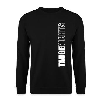 Taugenichts - Unisex Pullover - Schwarz - Vorne - Alina (178cm) & Michal (187cm)