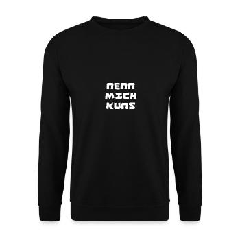 NENN MICH KUNS - Unisex Pullover - Schwarz - Vorne - Alina (178cm) & Michal (187cm)