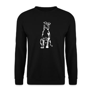Irish Terrier "Black Edition" - Unisex Sweatshirt - black - Front - Alina (178cm) & Michal (187cm)