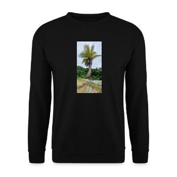 Palmiers Tournés Vers le Ciel Nature - Sweat-shirt Unisexe - noir - Devant - Alina (178cm) & Michal (187cm)