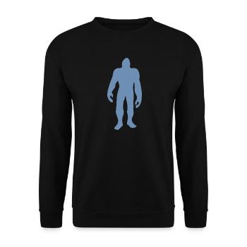 Bigfoot Silhouette Minimaliste Conte de fées - Sweat-shirt Unisexe - noir - Devant - Alina (178cm) & Michal (187cm)
