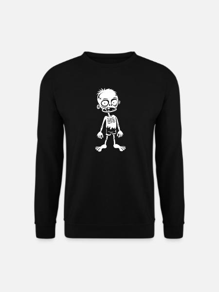 Humorous and quirky zombie boy - Unisex Sweatshirt - black