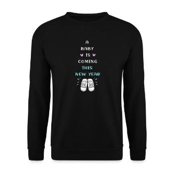 Gender Reveal New Year's Eve New Year New Year - Unisex Sweatshirt - black - Front - Alina (178cm) & Michal (187cm)