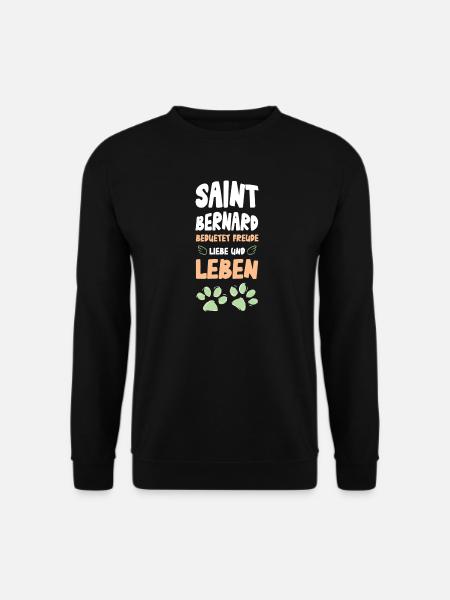 Saint Bernard Love and Life - Unisex Sweatshirt - black