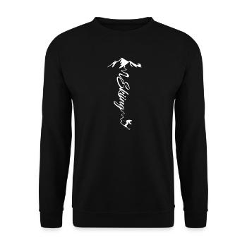 Skifahren _ Skiing - Unisex Pullover - Schwarz - Vorne - Alina (178cm) & Michal (187cm)