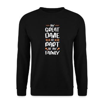 My big name belongs to the family - Unisex Sweatshirt - black - Front - Alina (178cm) & Michal (187cm)