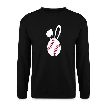 Emblème du lapin de baseball - Sweat-shirt Unisexe - noir - Devant - Alina (178cm) & Michal (187cm)