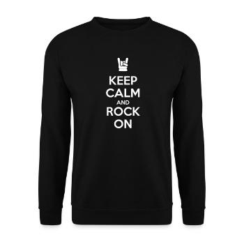 Reste calme et continue - Sweat-shirt Unisexe - noir - Devant - Alina (178cm) & Michal (187cm)