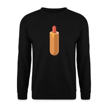 Hot dog - Unisex Sweatshirt - black - Front - Alina (178cm) & Michal (187cm)
