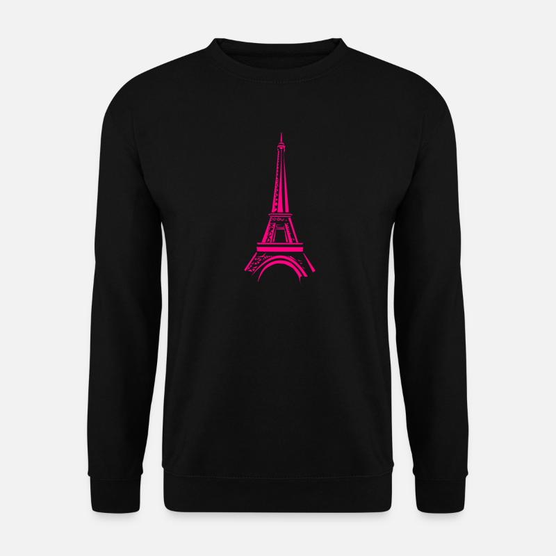 Pink Eiffel Tower - Unisex Sweatshirt - black