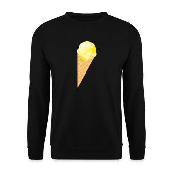 Scoop vanilla ice cream gift idea - Unisex Sweatshirt - black - Front - Alina (178cm) & Michal (187cm)