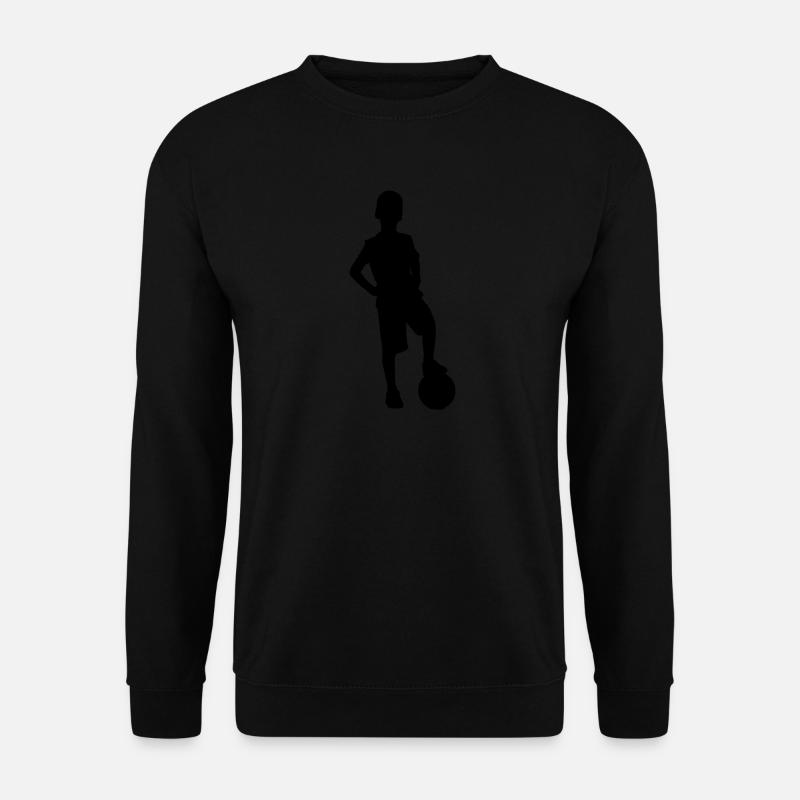 Junge spielt Fußball - Unisex Pullover - Schwarz
