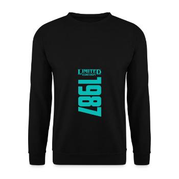 1987 Birthday design - Unisex Sweatshirt - black - Front - Alina (178cm) & Michal (187cm)