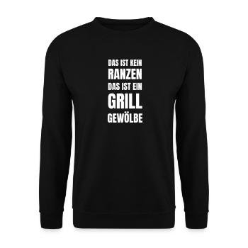 Kein Ranzen sondern Grill Gewölbe - Unisex Pullover - Schwarz - Vorne - Alina (178cm) & Michal (187cm)