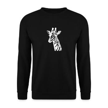 Girafe mignonne avec un look mignon - Sweat-shirt Unisexe - noir - Devant - Alina (178cm) & Michal (187cm)