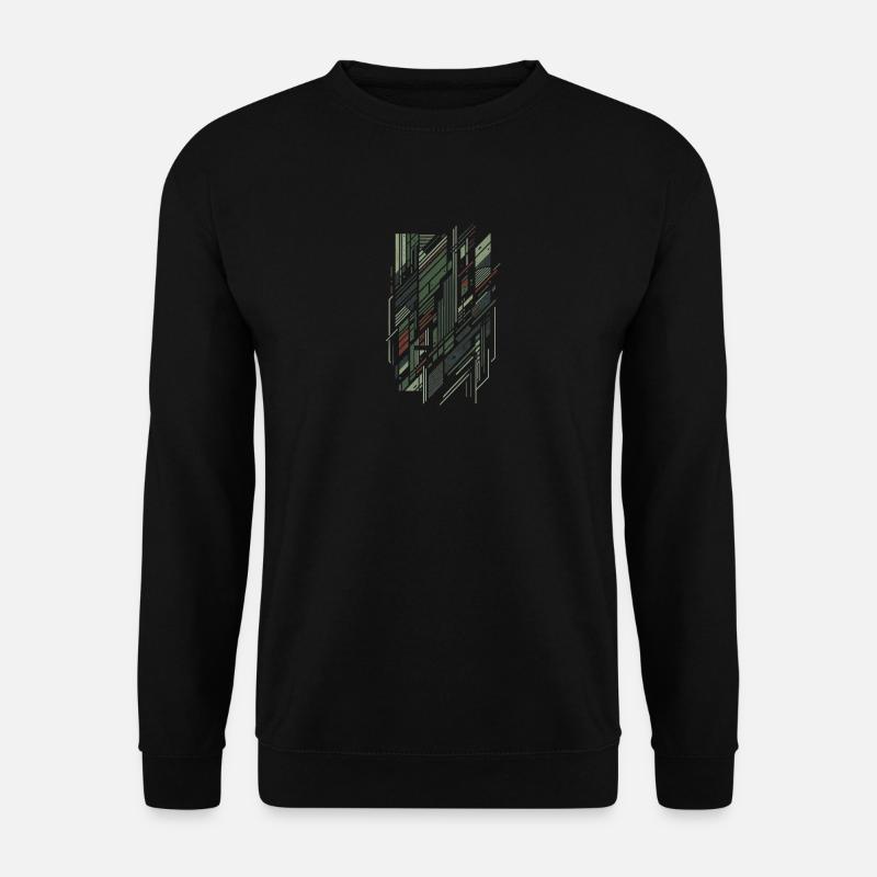 Geometric Camo Grid - Unisex Sweatshirt - black