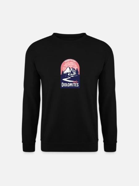 Dolomiten Italien Berg Sonnenuntergang - Unisex Pullover - Schwarz