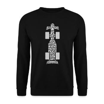 Race Car Racing Motorsport Racing Car Boys - Unisex Sweatshirt - black - Front - Alina (178cm) & Michal (187cm)