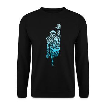 Schwimmer Schwimmsport Herren Schwimmen Jungen - Unisex Pullover - Schwarz - Vorne - Alina (178cm) & Michal (187cm)