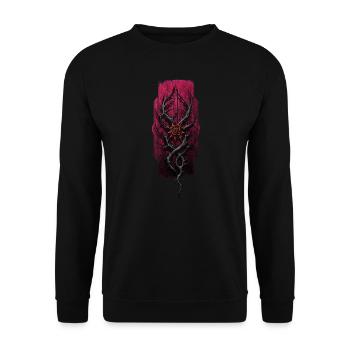 Thorned Elegance: Rose Amongst Thorns - Unisex Sweatshirt - black - Front - Alina (178cm) & Michal (187cm)