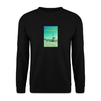 Conception de SAUVONS NOS OCÉANS - Sweat-shirt Unisexe - noir - Devant - Alina (178cm) & Michal (187cm)
