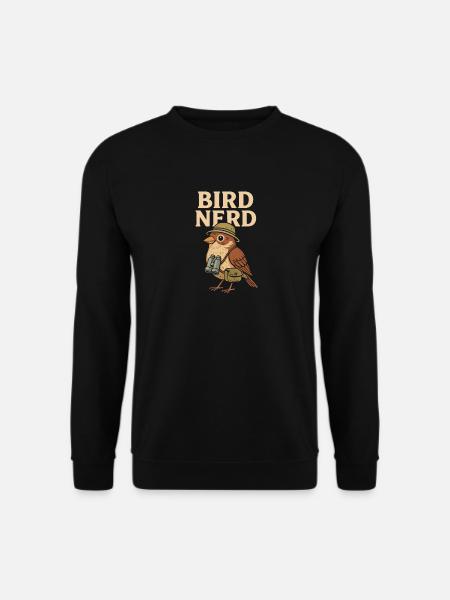 Vogel-Nerd - Unisex Pullover - Schwarz