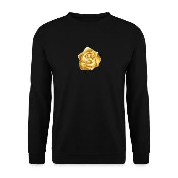 gold - Unisex Pullover - Schwarz - Vorne - Alina (178cm) & Michal (187cm)